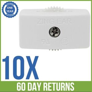 10x Zing Ear KS-30 Feed Thru Inline SPT-2 Rotary Cord Lamp Light Switch On Off
