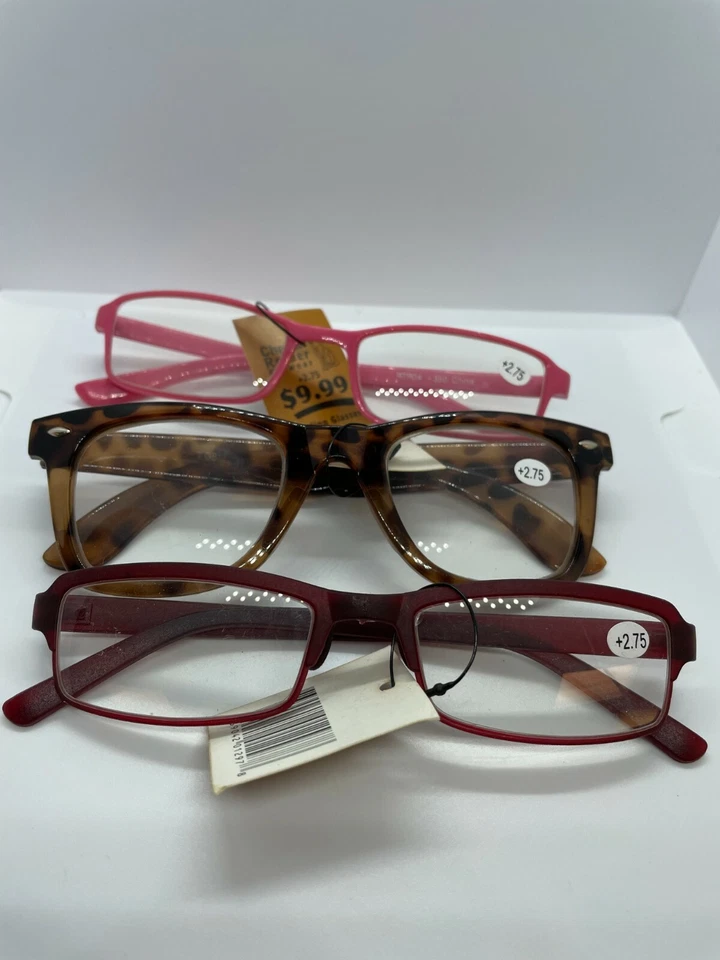 Gafas de lectura clásicas unisex +2,75 - Juego de 3 Foto 1 de 1