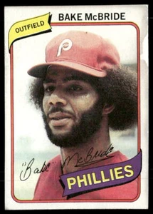 Bake McBride 1980 Topps #495 Philadelphia Phillies Baseball Card - Picture 1 of 2