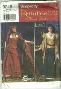 Mujer Talla Grande 12-18 Renacimiento Corsé Vestido Disfraz Simplicidad Patrón Costura - Imagen 1 de 2
