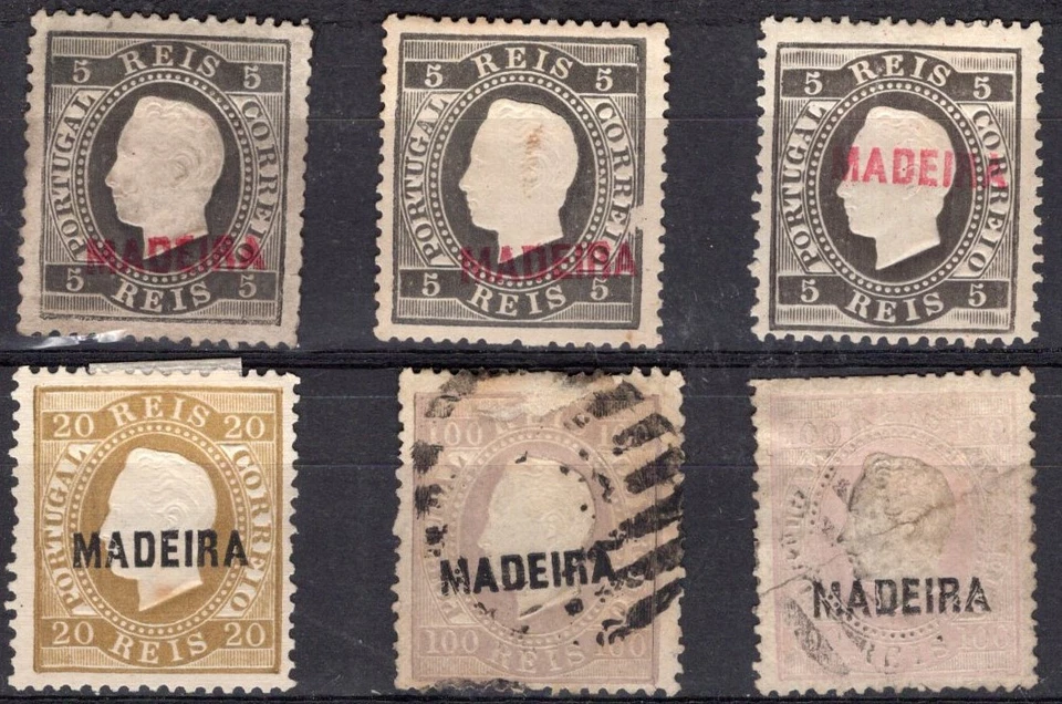葡萄牙 MADEIRA,YV # 16 x 3M + 20+25x2,CATALOGUE 价值 200 美元,M 无口香糖使用 — 第 1/1 张图片