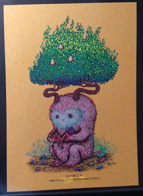 Marq Spusta - Umbzy 签名迷你打印 5 英寸 x 7 英寸金色 * * 罕见,售罄 * * — 第 1/4 张图片