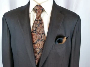 Blazer Ermenegildo Zegna Trofeo Seda 46L Marrón 2 Btn D. Vent Mangas Cirujano  - Imagen 1 de 7