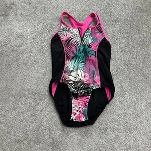 ZeroXposur Swimwear Onepiece Girls Kids Multicolor Floral Racerback Bathing Suit - Picture 1 of 13