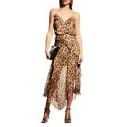 Veronica Beard Leopard Print Mid Length Night Out Dress Size M 8 $800