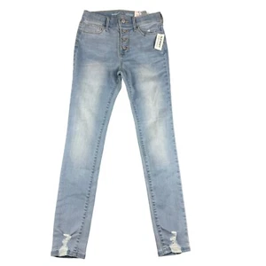 Old Navy Jeans Girls 12 High-Rise Rockstar Super Skinny Jeggings Blue Denim NWT - Picture 1 of 15
