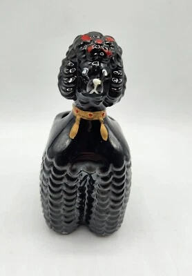 1950s Black Poodle Figural Dog Planter / Utensil Holder Made in Japan - Image 1 of 4