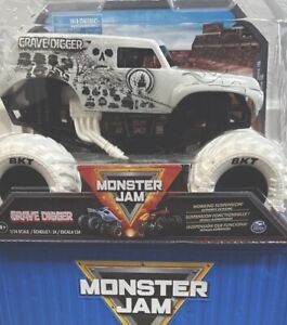 Monster Jam (2022 Series 15) -White Grave Digger - Scale 1:24 -(New Collectible)