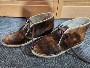 Uwezo Real cowhide oxfords Shoes boot mens size 8 - Picture 1 of 4