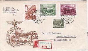 1963 Hungary registered cover sent from Budapest to Sweinfurt