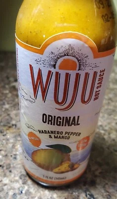 Wuju Hot Sauce 原装 5 盎司。 瓶 Habanero 🌶 芒果 🥭 带数字 罕见 SAUCE — 第 1/4 张图片
