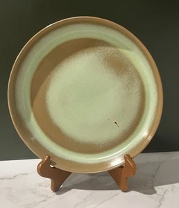 Vtg Frankoma Pottery 91 Round Serving Pie Plate Tray Westwind Prairie Green 10” - Picture 1 of 6