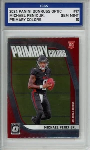 2024 PANINI DONRUSS OPTIC PRIMARY COLORS #17 MICHAEL PENIX JR. ROOKIE TCGS 10 - Picture 1 of 2