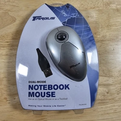 Targus Wired Notebook Optical Mouse / TRACKBALL USB PAUM008U Vintage - Image 1 of 4