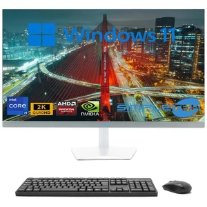 Aio Tout en Un I9 27 " 2k RAM 16gb SSD 240 Go Gpu Rx550 Victoire 11 Bureau Jeux - Photo 1/11