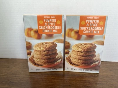 2 коробки смеси для печенья Trader Joe's Pumpkin & Spice Snickerdoodle ОГРАНИЧЕННОЕ ИЗДАНИЕ - Изображение 1 из 2