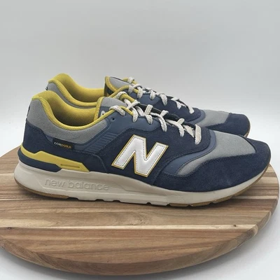 New Balance Shoes 997H Men's 12 Codura Navy Blue Yellow Suede Running Sneakers - Image 1 of 4