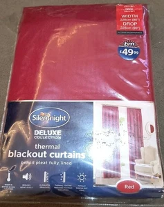 SilentNight Thermo Verdunkelungsvorhänge rot 90" x 90" - Bild 1 von 5