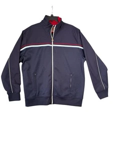 AMERICAN EAGLE Sportswear Y2K Zip Up Varsity Track Retro NAVY Jacket Men's 2XL - Picture 1 of 5