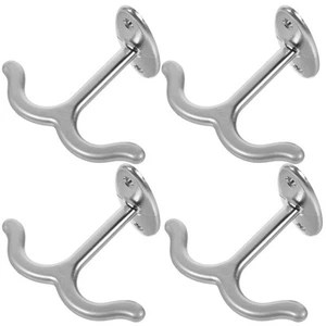 4 Pcs Ceiling Double Hook Baby Cabinet for Coat Wall Hat Hooks Coated Claw - Imagen 1 de 12