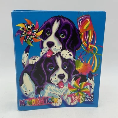 Carpeta de 3 anillos Lisa Frank My Memory Book violeta y terciopelo perro cachorro vintage de los años 90 Foto 1 de 4
