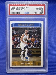 Stephen Curry 2017 Panini Hoops # 236 PSA 10 GEM MINT WARRIORS NBA 3PT. G.O.A.T - Bild 1 von 2