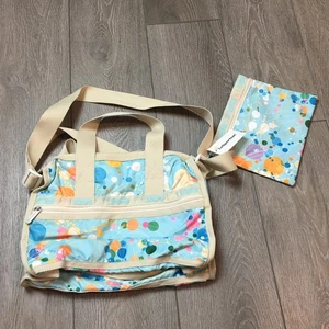 Neu mit Etikett Lesportsac Small Weekender Fizz blau - Bild 1 von 7