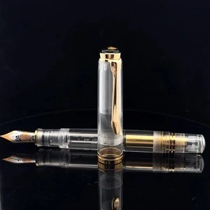 Pelikan M800 Clear Demonstrator English Engraved 18K Fountain Pen - Picture 1 of 16