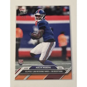 2/5 Malik Nabers RC * 2024 Topps NOW Football 1.000 YDS * - NFL NY Giants Card #18 - Bild 1 von 3