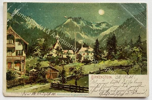 AK Litho Birkenstein Fischbachau Miesbach 1900 Guggenberger Mondschein - Bild 1 von 2