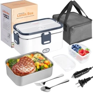 60W Electric Lunch Box Portable Fast Food Warmer 1.8L SS304 Container Carry Bag - Picture 1 of 12