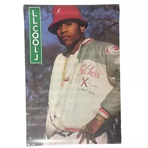L.L. Cool J Poster Vintage 1987 Originale - Iconico Stile Hip Hop NOS RARO - Foto 1 di 13