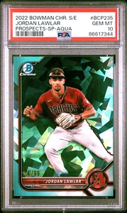 2022 Bowman Chrome Sapphire BCP235 Jordan Lawler Aqua Image Variation /99 PSA 10 - Bild 1 von 1