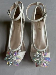 SCARPE MONSOON RAGAZZA AVORIO CRYSTALPRINCESS TAGLIA 08 FESTA DI MATRIMONIO SPLENDIDE WOW! - Foto 1 di 8