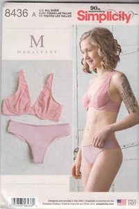 Reggiseno e mutandine a tuffo Madalynne modello cucito semplicità 8436 - Foto 1 di 2