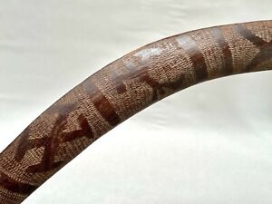 Old Incised Aboriginal Boomerang Totemic Designs & Human Figure. West Australia