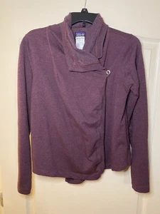 Patagonia At Sea Maroon Yoga Crossover Wrap Cardigan Small  - Picture 1 of 4