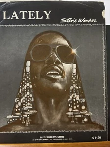 Stevie Wonder Sheet Music, Song book "Lately" So Rare! - Picture 1 of 8