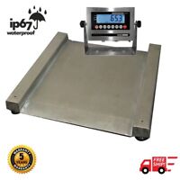 OP-917 Drum Scale Stainless Steel 24 x 30 1,000 lb or 2,000 lb Wash Down 