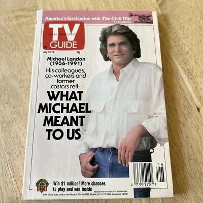 TV Guide Michael Landon Issue July 13-19 1991 "What Michael Meant To Us"  Foto 1 de 4