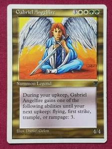 Magic The Gathering CHRONICLES GABRIEL ANGELFIRE tarjeta verde/blanca Magic The Gathering Magic The Gathering - Imagen 1 de 2