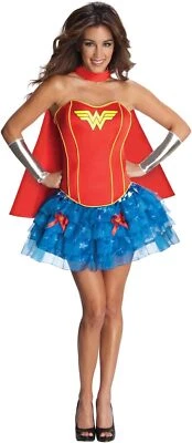Wonder Woman Corset Super Hero Superhero Dress Up Halloween Sexy Adult Costume - Photo 1/2
