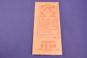 1967 Six Flags Texas Auto Park Receipt Ticket,Dallas-Fort Worth - Picture 1 of 3