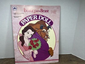 1991 LIBROS DORADOS DISNEY'S BEAUTY AND THE BESTIA MUÑECA DE PAPEL SIN CORTAR - Imagen 1 de 12