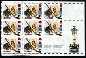 1992 Canada SC# 1443a - National Hockey League pane of 8 Lot# CU403 - Used   - Picture 1 of 1