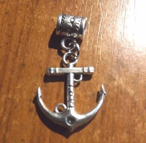 pendentif argenté ancre love 23x19 mm - Picture 1 of 1