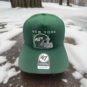 New York Jets Hat '47 Brand Atkins Hitch "Helmet" Snapback Cap H120 - Picture 1 of 8