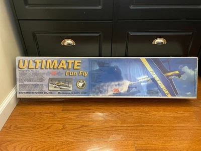 Fun Fly Blue Hawk RC Biplano Balsa Madera Desmontado Kit RC71 Nuevo en Caja Foto 1 de 3