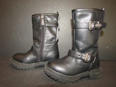 Bota/Zapatos DKNY Juvenil Talla US/UK 9/8 NEGROS Hebilla con Cremallera ESTILO MOTO #DKN743T Foto 1 de 4