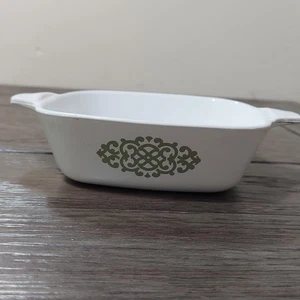 Aceite de colección Corning Ware Green Medallion Petites P-41-B Shell RARO AÑOS 70 - Imagen 1 de 9